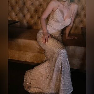 Glamorous Beige Maxi Dress